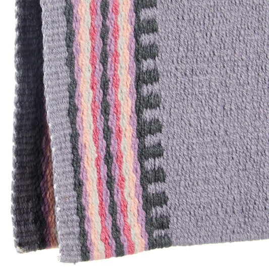 Risen Saddle Blanket 36x34 Mayatex New Zealand wool purple striped pattern on Tampa Home & Garden Store