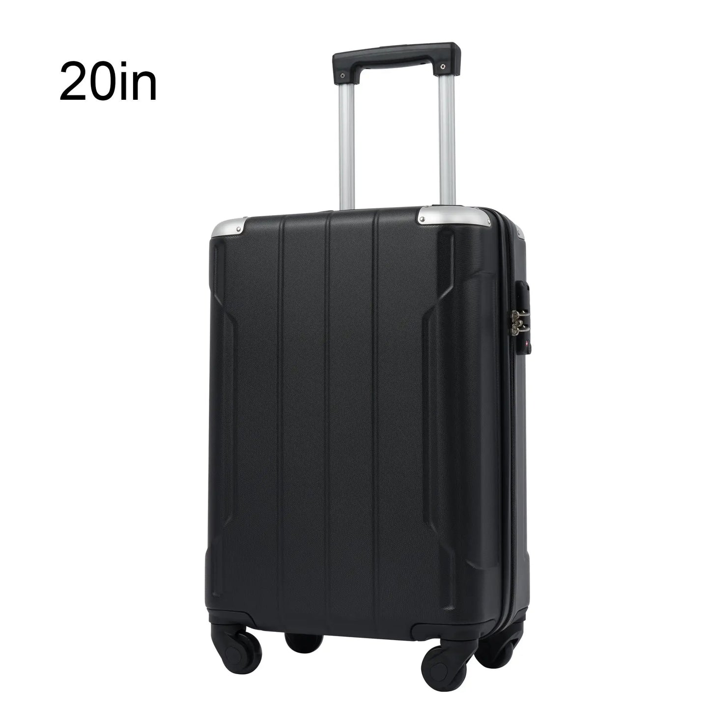 Hardshell carry-on luggage spinner in black with TSA lock 20in VIP Digital Presence on Tampa Home & Garden Store