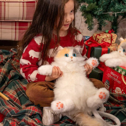 Mini Calico Cat Backpack Kitty Bag for Teens white fluffy cat on Tampa Home & Garden Store