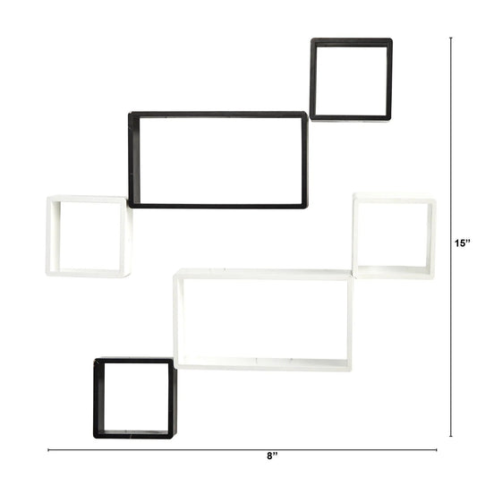 15" Modern Wall Art Décor Floating Shelves (Set of 6)" - Tampa Home & Garden Store