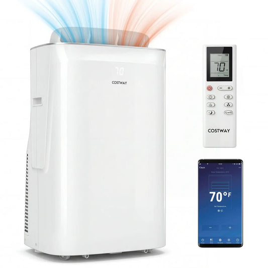 15000 BTU inverter portable air conditioner white with smart WiFi remote Costway on Tampa Home & Garden Store