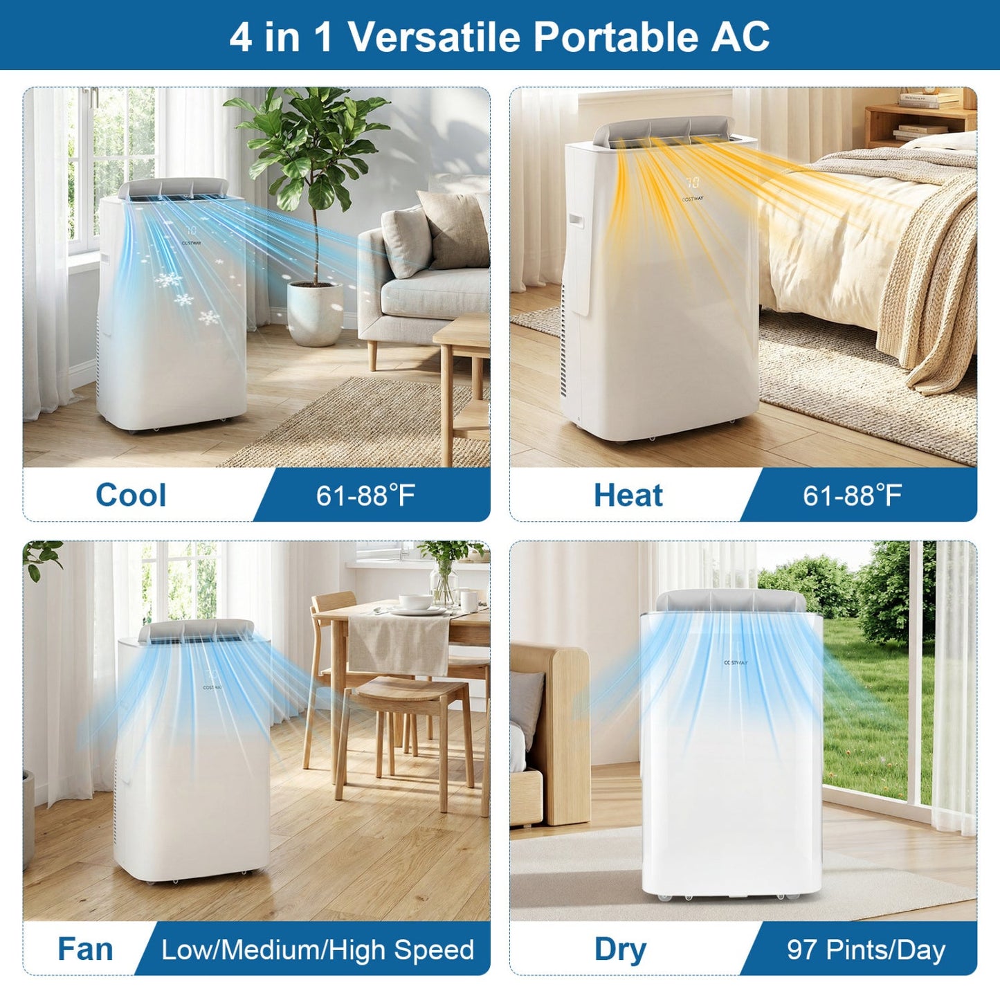 15000 BTU inverter portable AC with smart WiFi, white DirectDeals cooling and heating on Tampa Home & Garden Store