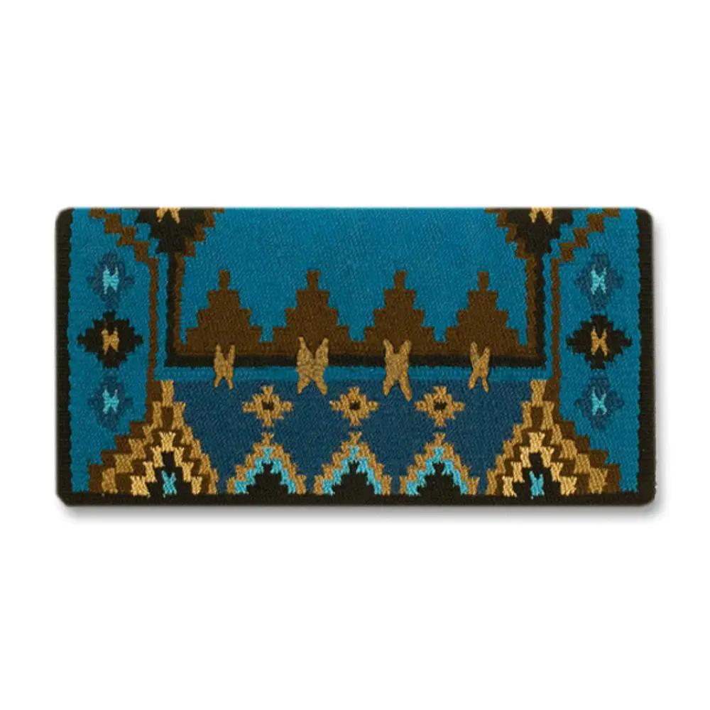 Enchanted Pines turquoise wool saddle blanket Mayatex on Tampa Home & Garden Store