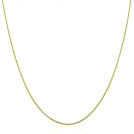 Necklace 14k yellow gold thin motif round Omega chain on Tampa Home & Garden Store