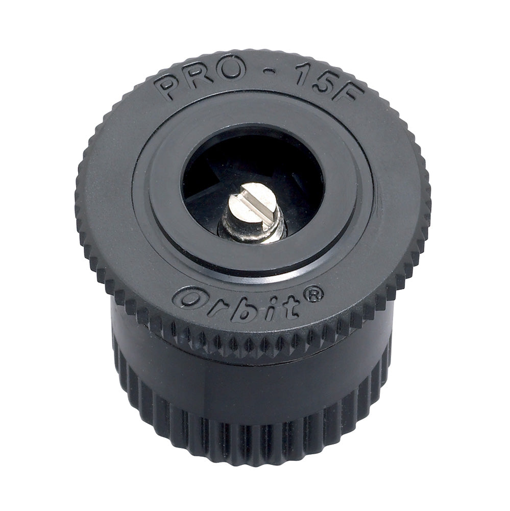 Spray head nozzle Orbit Irrigation PRO-15F black plastic with filter on Tampa Home & Garden Store