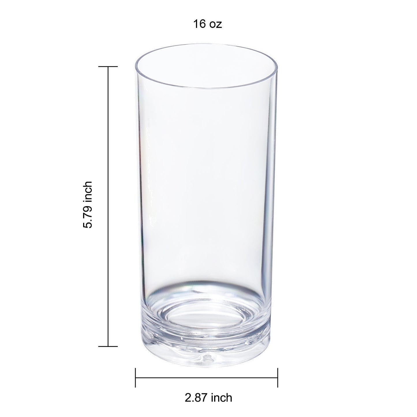 Barcelona Clear Acrylic Highball Glasses Set of 8