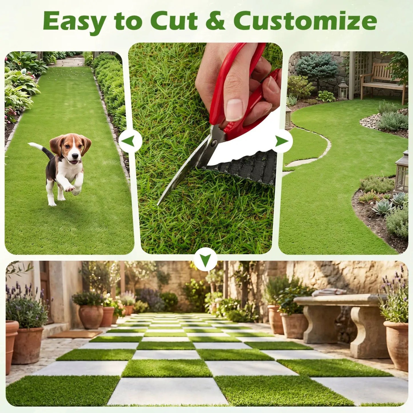 Artificial Turf Rug 15 x 7 Feet With Low Pile
