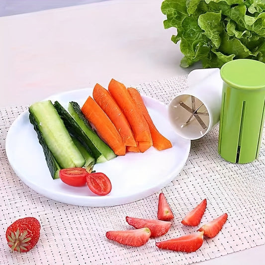 Versatile Manual Vegetable Chopper by UpTrend Deals ABS with cucumber and carrot sticks on Tampa Home & Garden Store