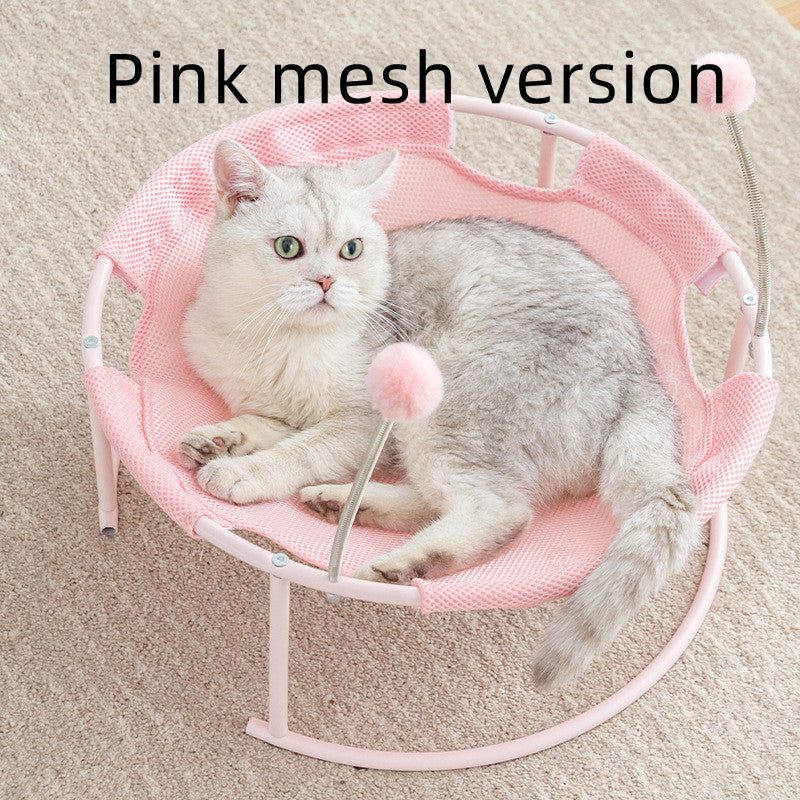 Cat bed hammock pink mesh on metal stand by Sell My Stuff on Tampa Home & Garden Store