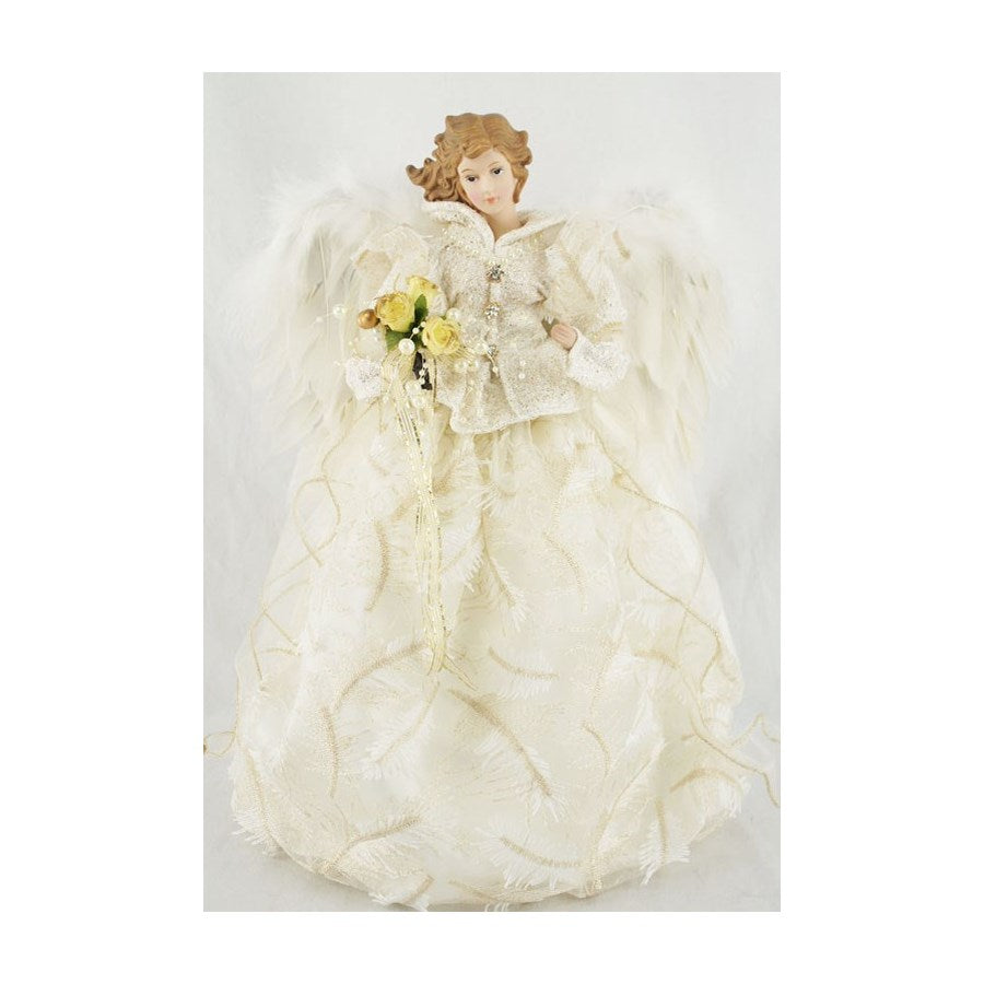 16 Inch Ivory Angel Tree Topper - Tampa Home & Garden Store