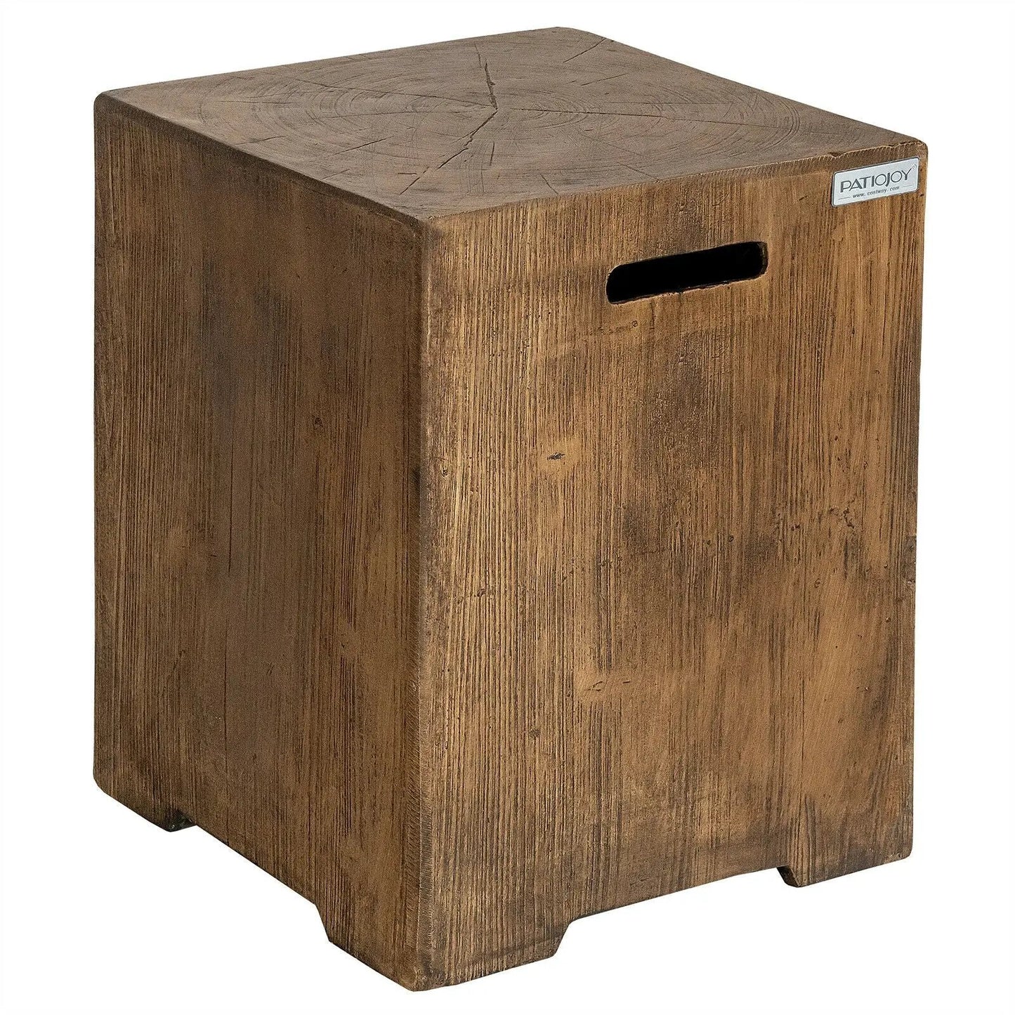 16 inch wooden hideaway table cover for 20 lb propane tank with front slot handle PatioJoy on Tampa Home & Garden Store