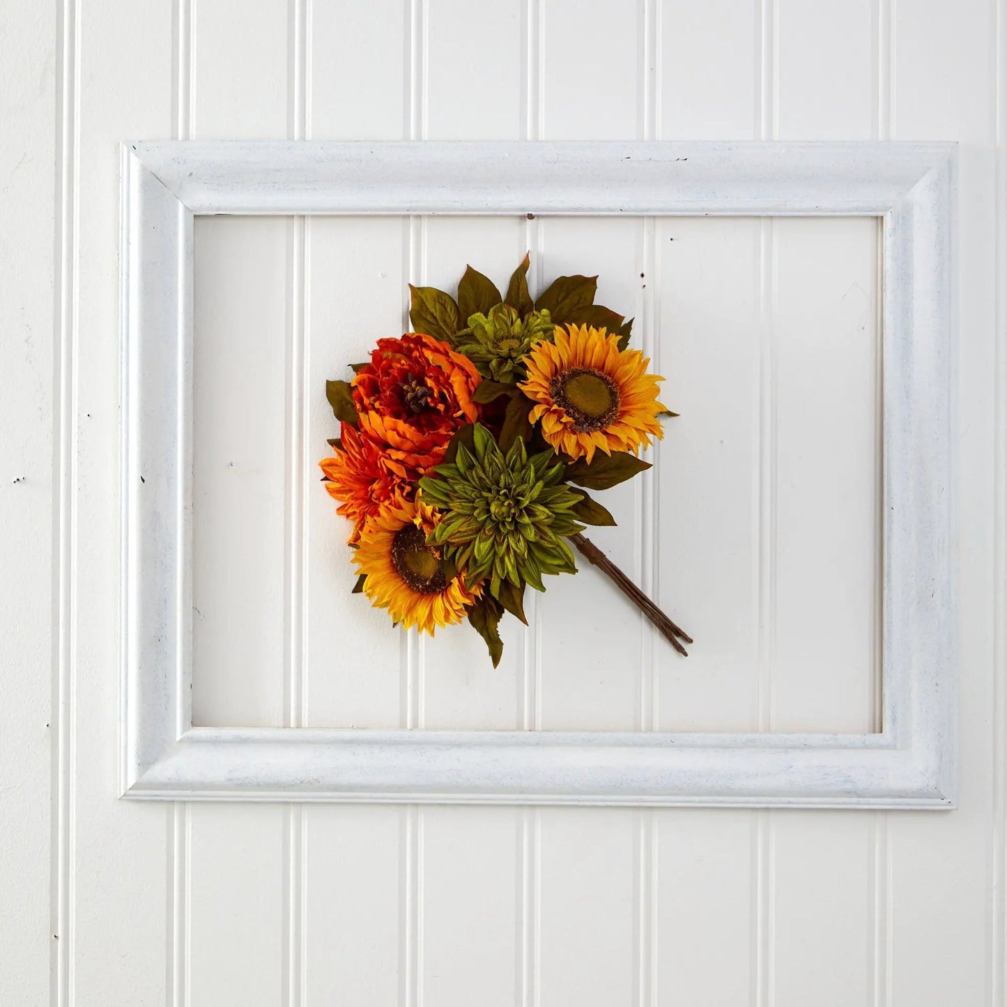16” Peony, Dahlia and Sunflower Artificial Flower Bouquet (Set of 2) - Tampa Home & Garden Store