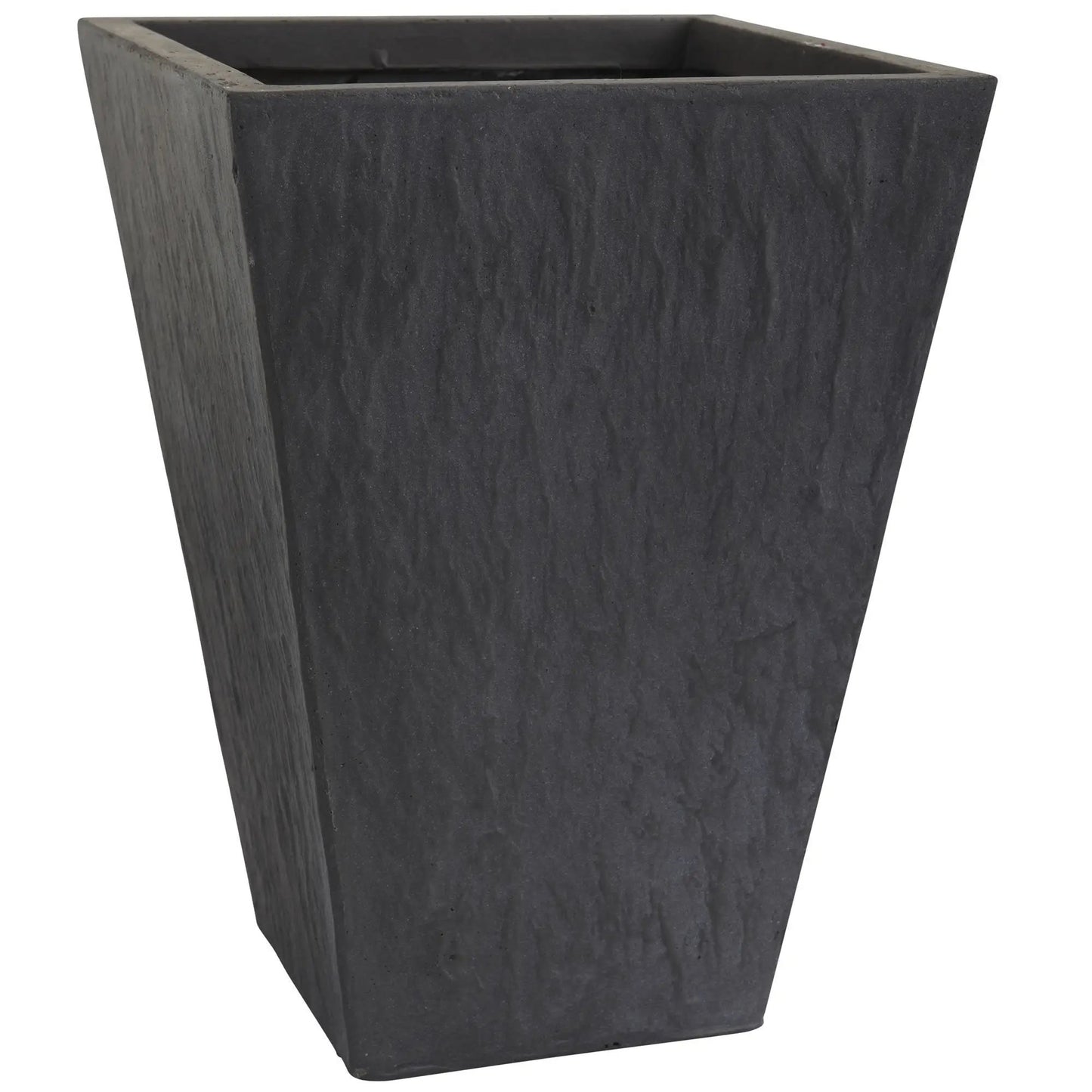 16-inch slate planter indoor outdoor with textured dark gray stone finish on Tampa Home & Garden Store