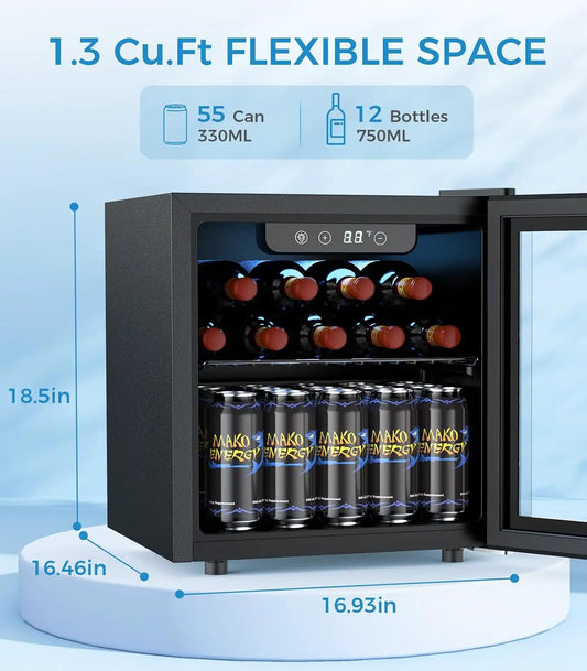 1.6 Cu.ft Mini Beverage Refrigerator and Cooler W5836H - Tampa Home & Garden Store