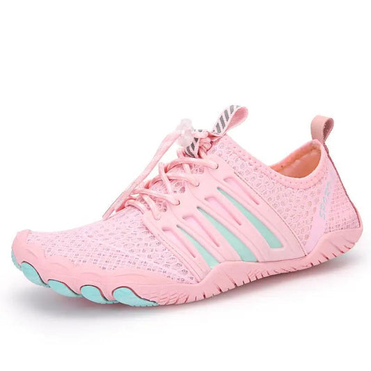 Creek water shoes Pink FLIPSTYLEZLLC with mesh upper and teal outsole for beach swimming on Tampa Home & Garden Store