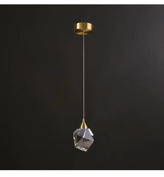 All Copper Crystal Chandelier Three-Head pendant light with copper finish and crystal on Tampa Home & Garden Store