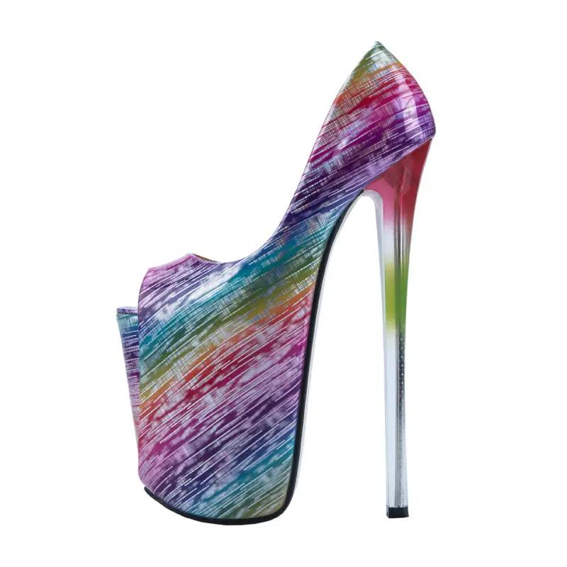 Red High Heel Shoes with Thin Stiletto Fish Mouth