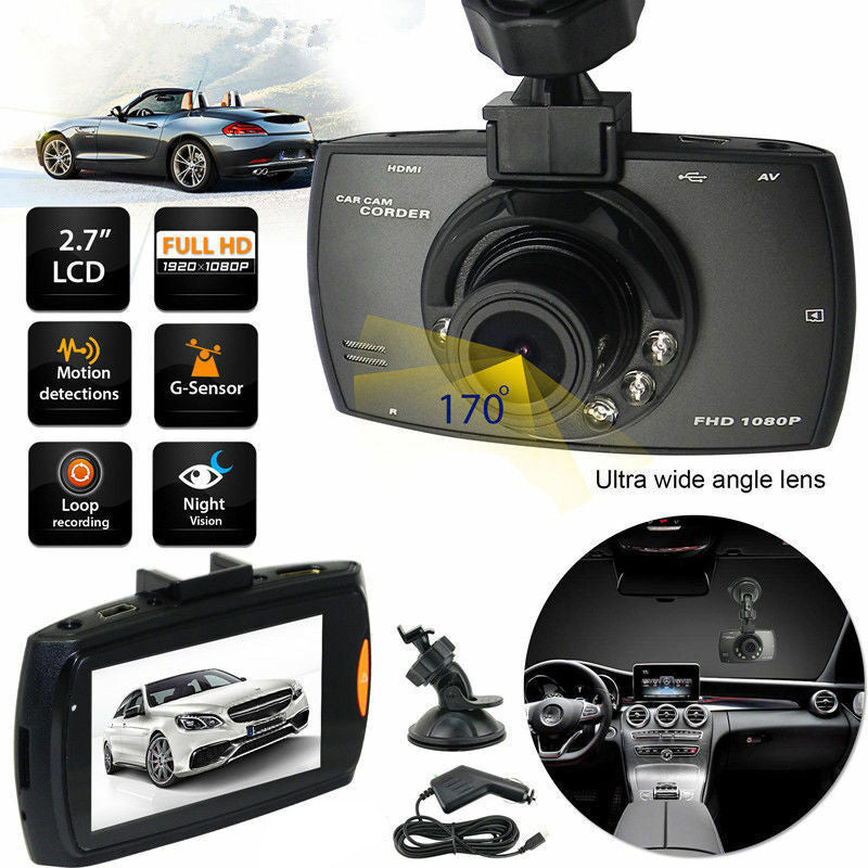 Car dash cam with 2.7 inch LCD, 1080P, 170° lens, night vision, loop recording on Tampa Home & Garden Store
