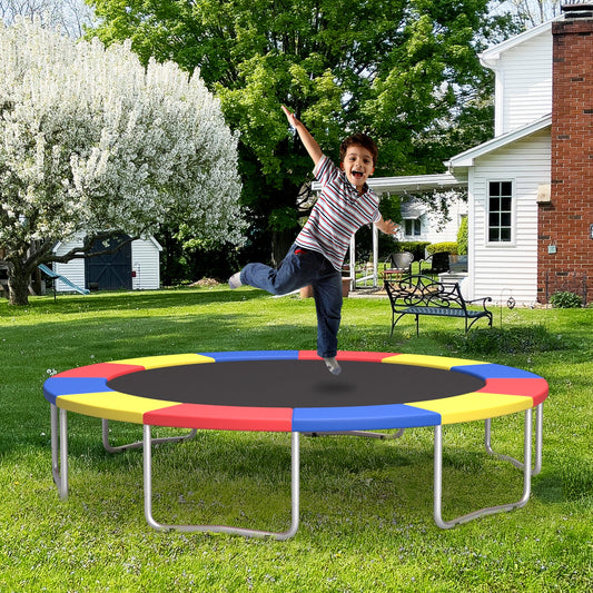 16 Feet Trampoline Pad Replacement Safety Pad with Fixing Straps (Multicolor) - Tampa Home & Garden Store