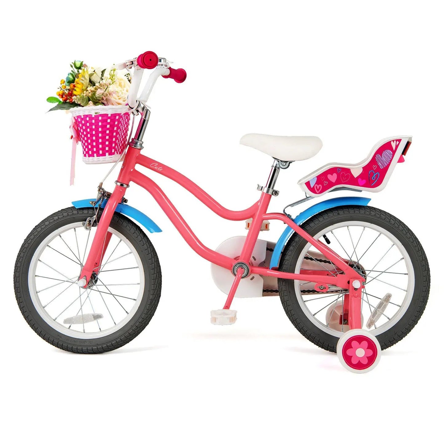 Kids Bicycle with Training Wheels and Basket for Boys and Girls Age 3-9 Years-14 inches - Tampa Home & Garden Store