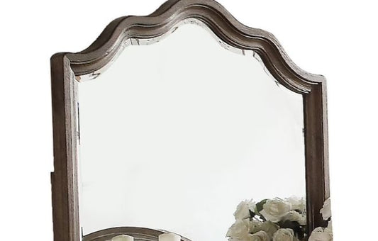 Weathered Oak Mirror with Beveled Edge by HouseOfZazla, wood-framed rustic accent on Tampa Home & Garden Store