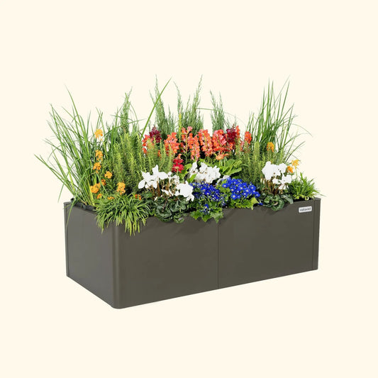 17" Tall 27" x 53" Modern Raised Garden Bed Metal - Tampa Home & Garden Store
