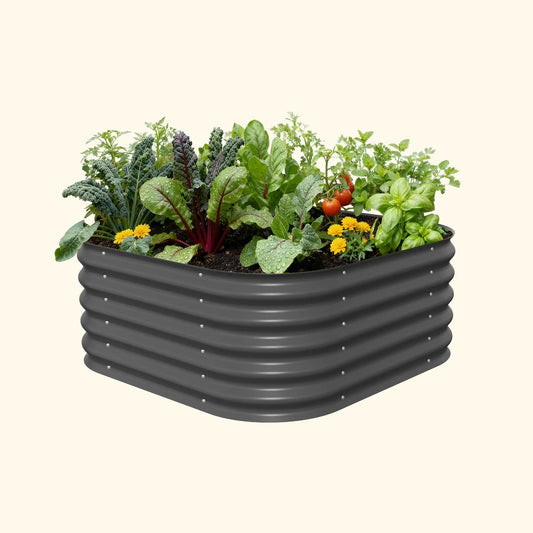 17" Tall Small Raised Garden Bed 4 in 1 Modular Metal - Tampa Home & Garden Store