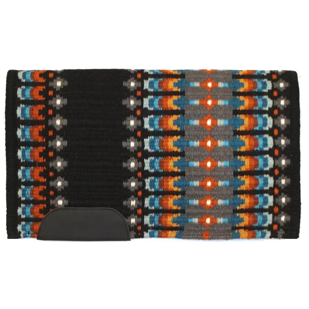 Mayatex Scout Saddle Blanket 40x34 New Zealand wool saddle pad with black panel and weave on Tampa Home & Garden Store