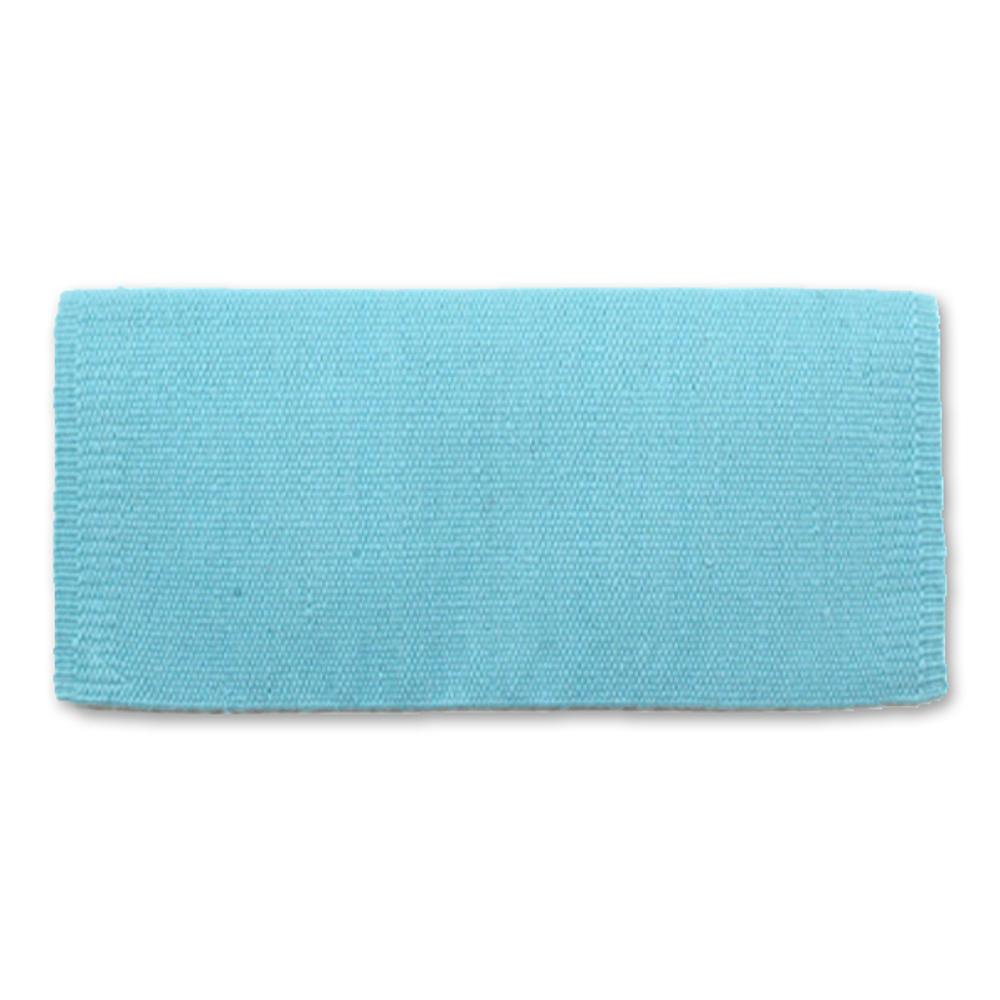 Manta de silla de montar de lana de Nueva Zelanda 1314-76 San Juan Solid Aqua 36x34