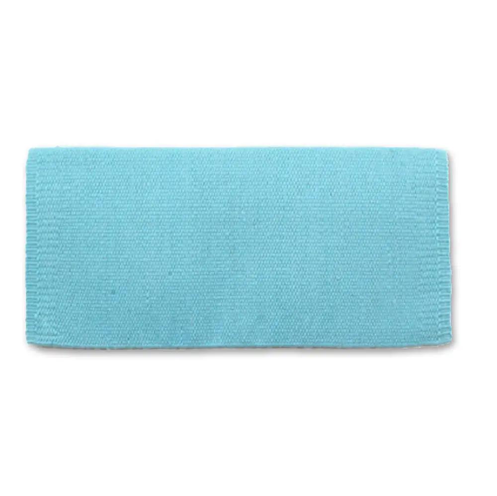 Mayatex San Juan Aqua solid saddle blanket 38x34 New Zealand wool on Tampa Home & Garden Store
