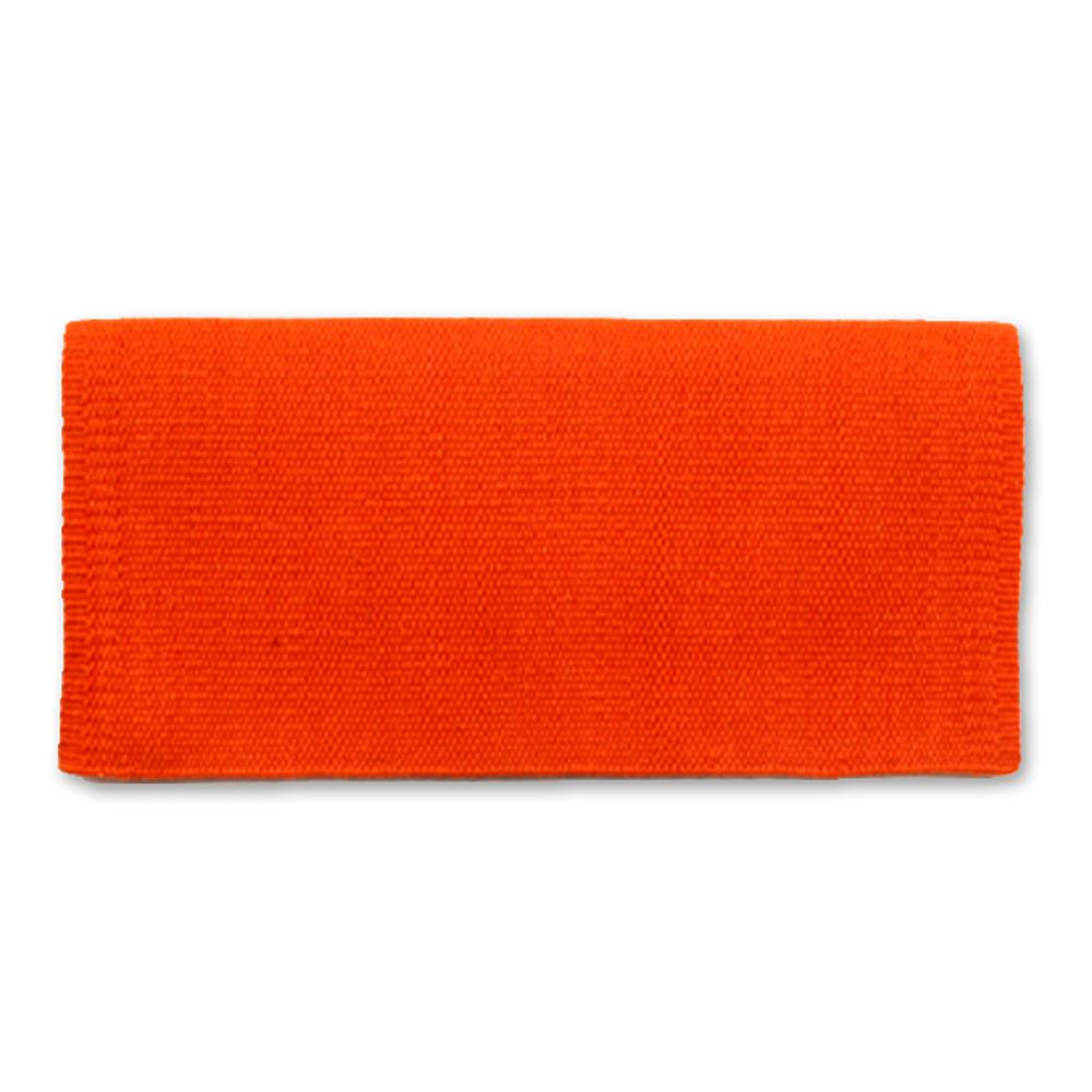 Manta de silla de poni de lana de Nueva Zelanda color naranja mandarina San Juan 24x24