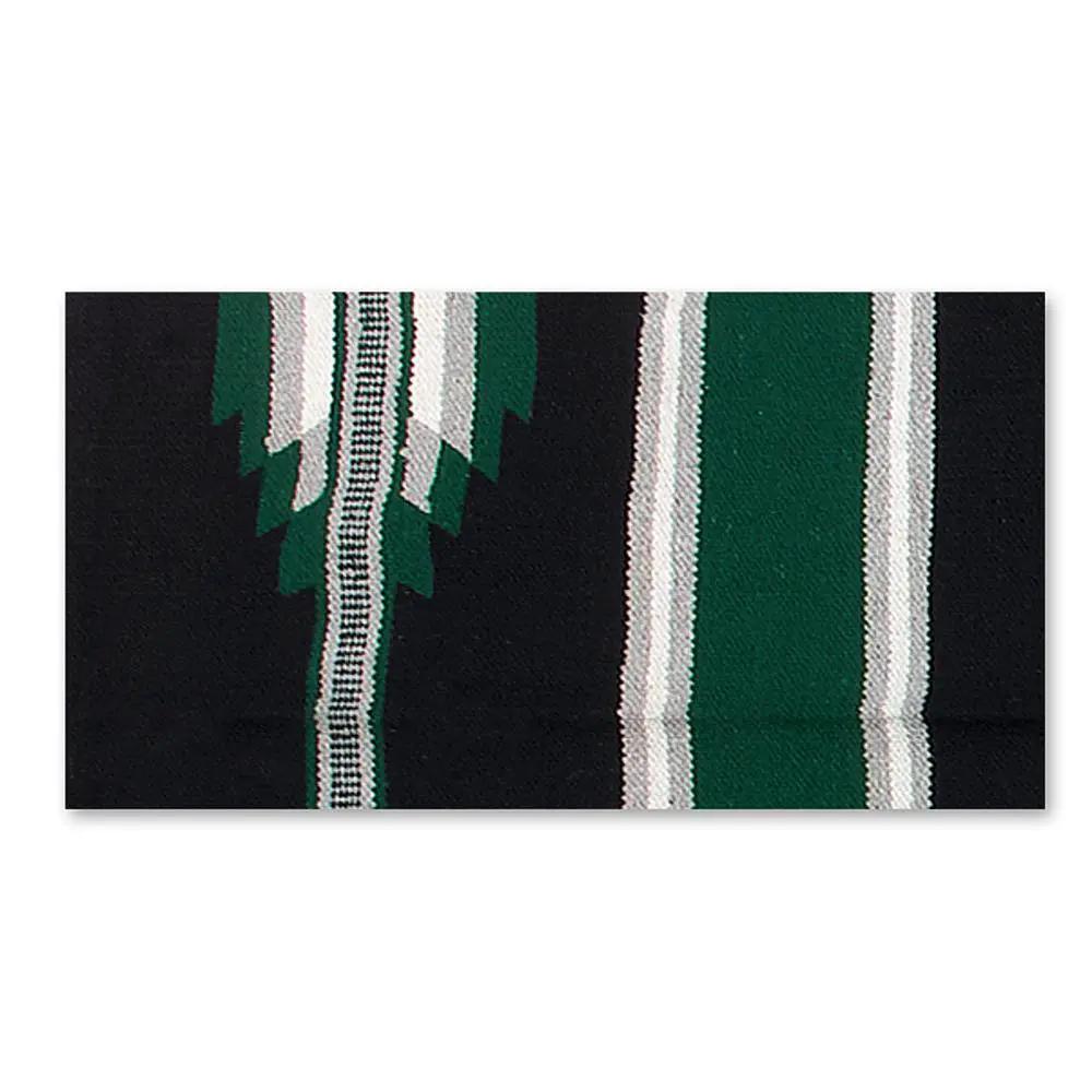Ranger 2000 saddle blanket Mayatex acrylic blend, black with green stripe, 60x30 on Tampa Home & Garden Store