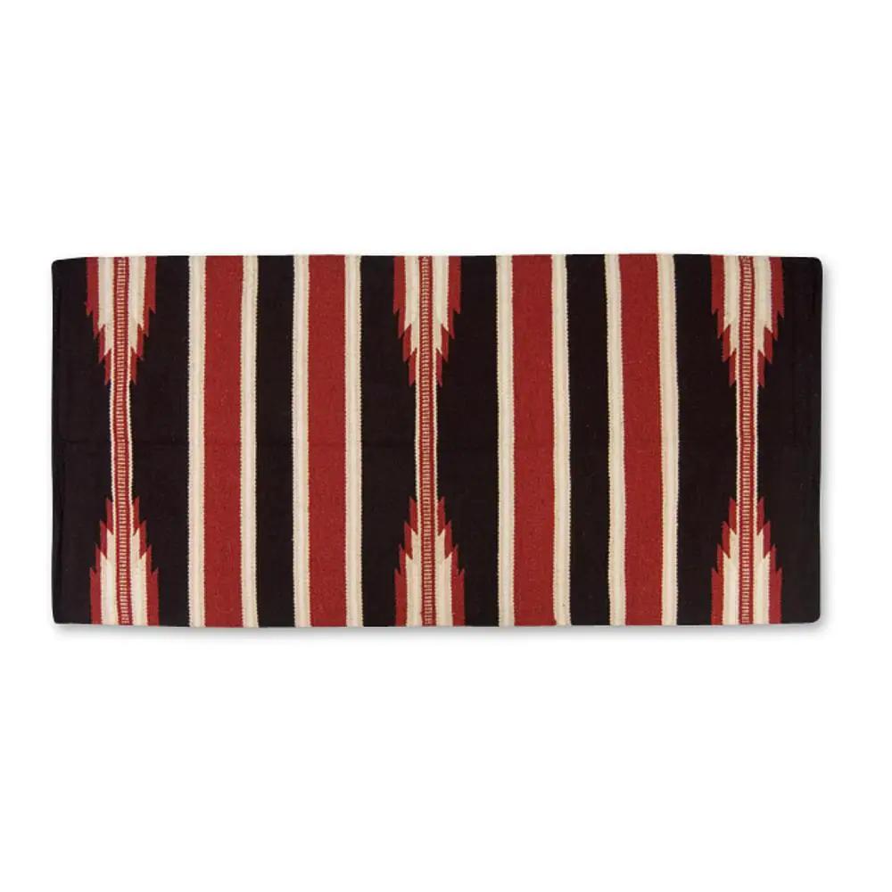 Ranger 2000 30x60 acrylic blend saddle blanket Mayatex red black ivory stripe on Tampa Home & Garden Store
