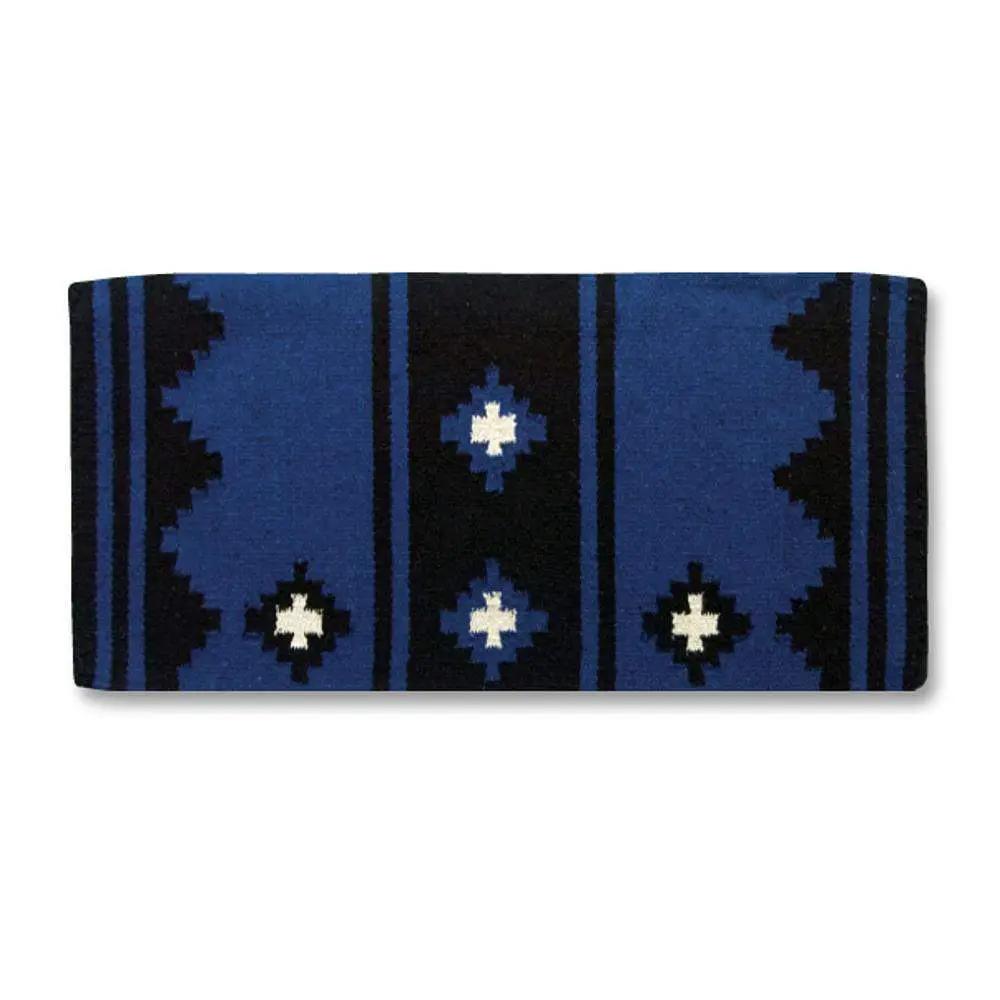 Apache Saddle Blanket 34x36 Royal Blue by Mayatex with geometric pattern on Tampa Home & Garden Store