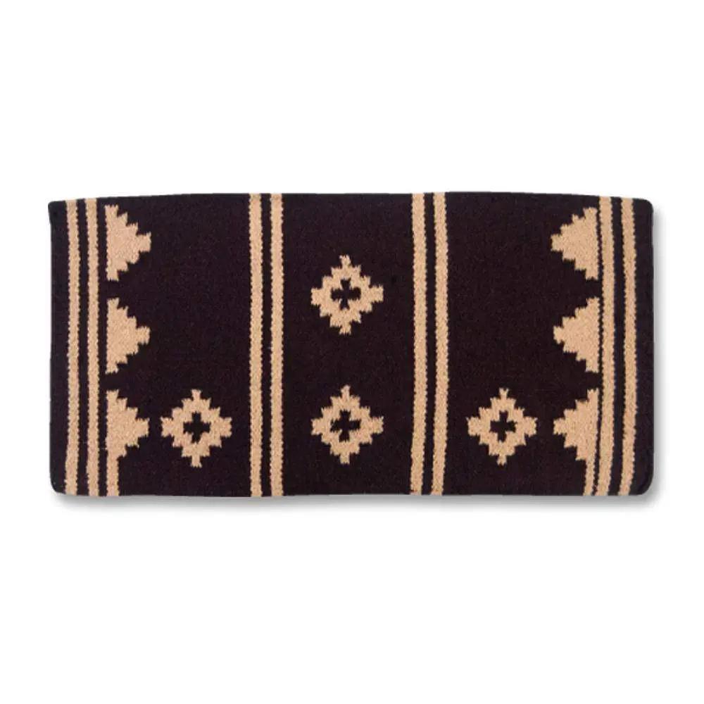 Mayatex Apache Saddle Blanket 34x36 black fawn acrylic blend with geometric pattern on Tampa Home & Garden Store