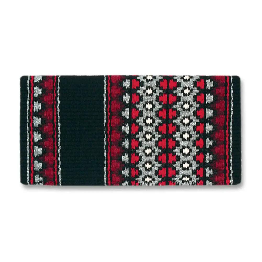 Starlight 1452-4 Mayatex wool saddle blanket 34x40 with black red white geometric pattern on Tampa Home & Garden Store
