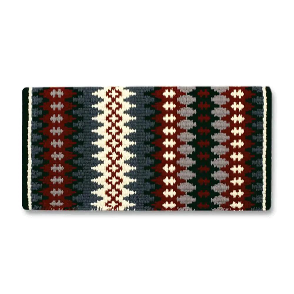 Nova 1455-4 New Zealand wool saddle blanket, multicolor geometric pattern 38x34 Mayatex on Tampa Home & Garden Store
