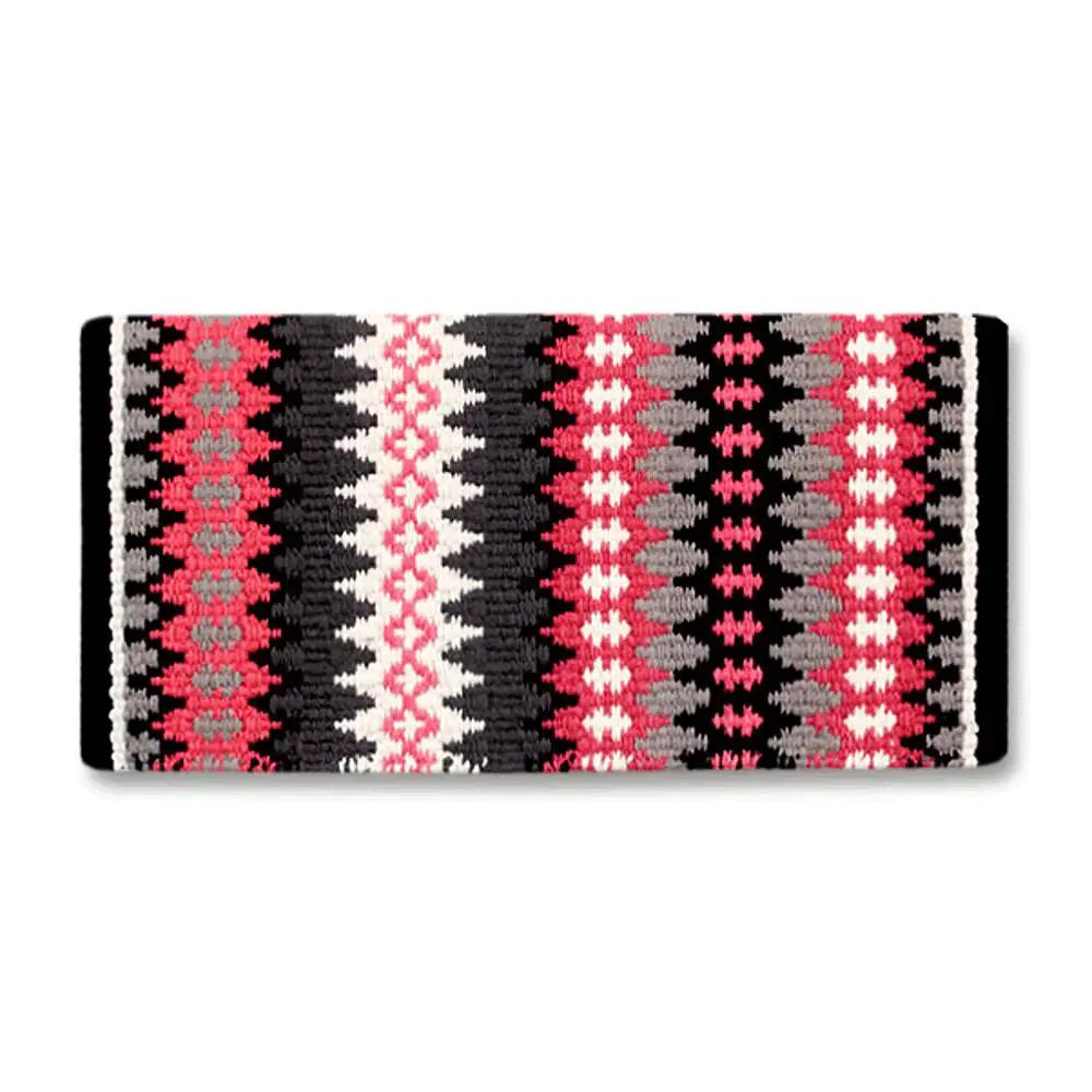 Nova 38x34 New Zealand wool saddle blanket Mayatex pink black white gray pattern on Tampa Home & Garden Store