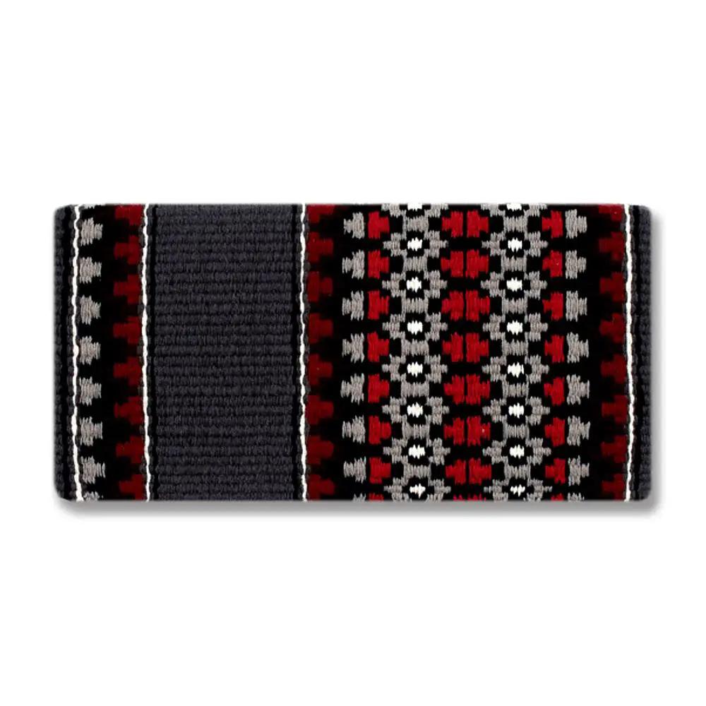 Moonlight saddle blanket 34x38 wool blend Mayatex with black red white geometric pattern on Tampa Home & Garden Store