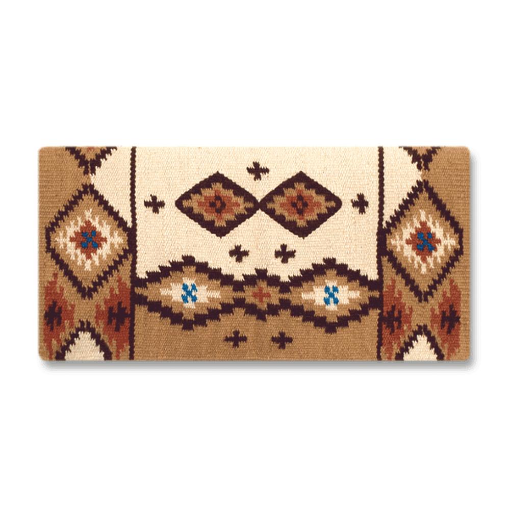 Couverture de selle en laine de Nouvelle-Zélande, coupe carrée, 38 x 34 pouces.