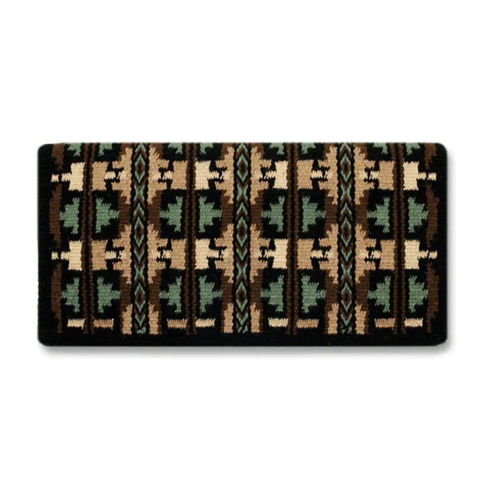 Broken Arrow New Zealand Wool Saddle Blanket by Mayatex, black/brown pattern, 38x34 on Tampa Home & Garden Store