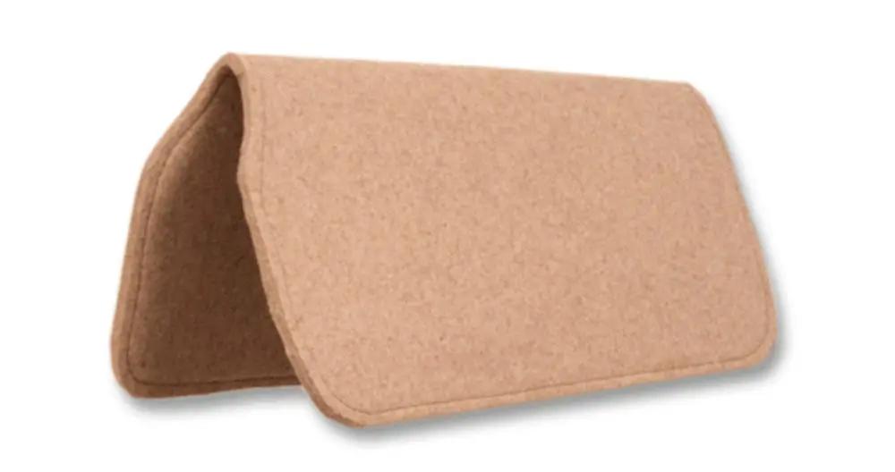 Wool Felt Half Inch Liner Saddle Pad 30x30 tan, folded on Tampa Home & Garden Store
