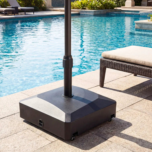 Fillable Umbrella Base With Four Wheels and Locks