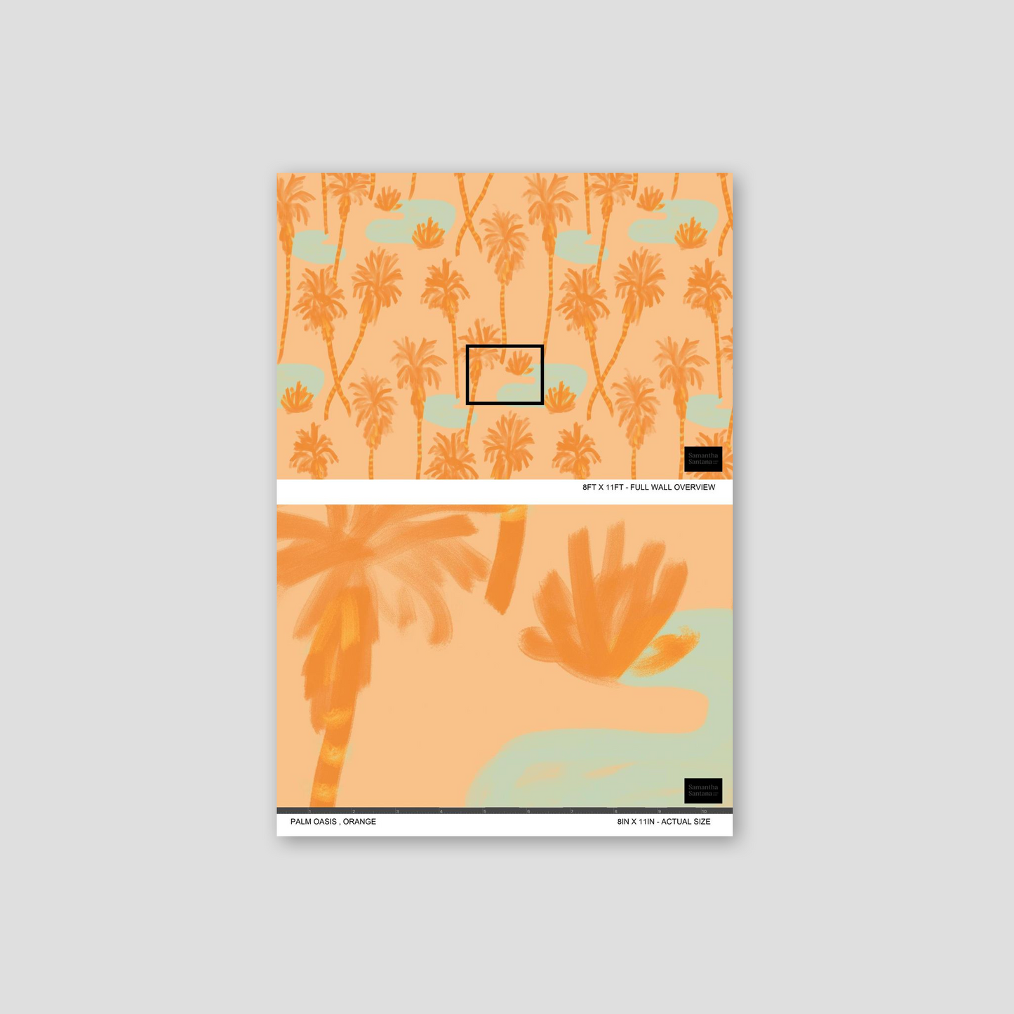 Papier peint Palm Oasis, pêche
