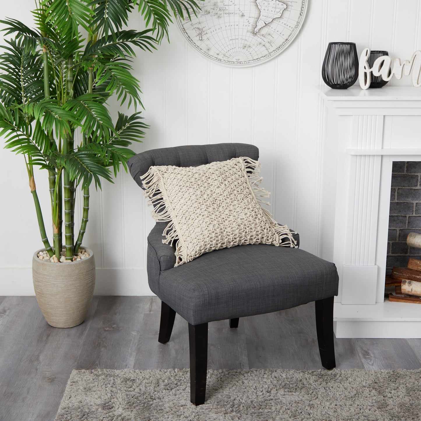 18” BOHO Fringed Woven Macrame Decorative Pillow Cover - Tampa Home & Garden Store