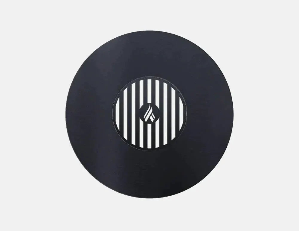 Arteflame 18-inch Weber griddle grate upgrade, round black insert with striped center logo on Tampa Home & Garden Store