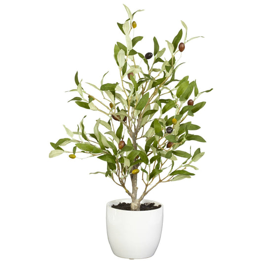 18" Olive Silk Tree w/Vase (Set of 2)" - Tampa Home & Garden Store