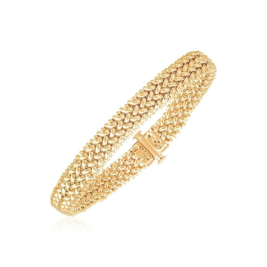 14K yellow gold thick braided bracelet 8.8mm by Bids.com on Tampa Home & Garden Store