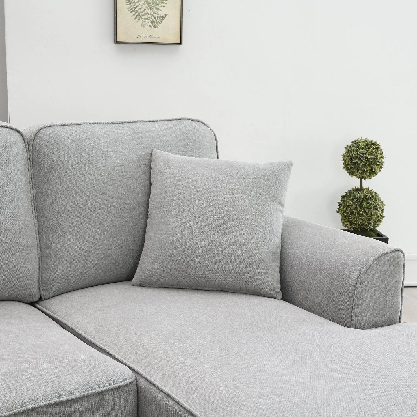 108 by 85.5 inch modern U‑shape sectional sofa in gray fabric by VIP Digital Presence on Tampa Home & Garden Store