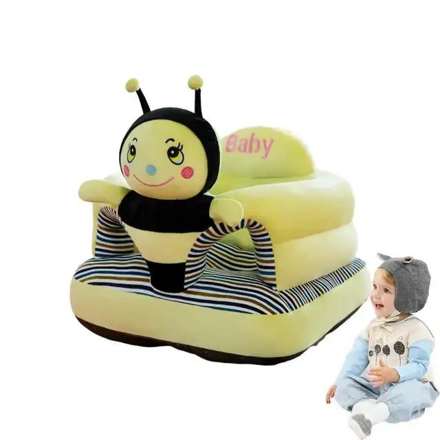Toddler animal-shaped chair in yellow bee design with striped cushion VIP Digital Presence on Tampa Home & Garden Store